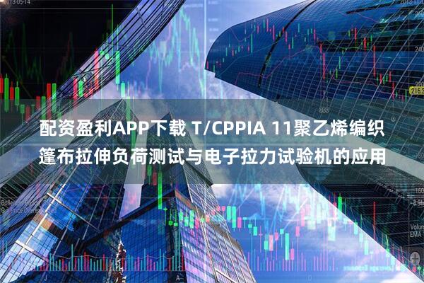 配资盈利APP下载 T/CPPIA 11聚乙烯编织篷布拉伸负荷测试与电子拉力试验机的应用