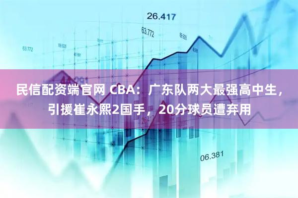 民信配资端官网 CBA：广东队两大最强高中生，引援崔永熙2国手，20分球员遭弃用